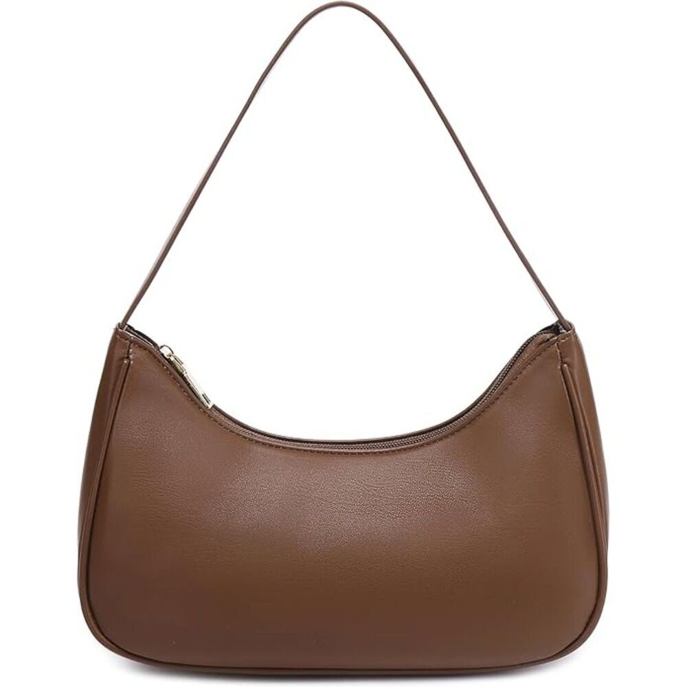 Women's Coffee Imported Fashion Mini Clutch Underarm Purse Hobo Mini Tote Bag
